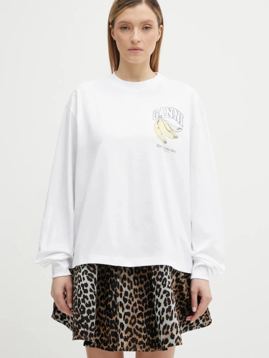 Zdjęcie produktu GANNI longsleeve damski bawełniany