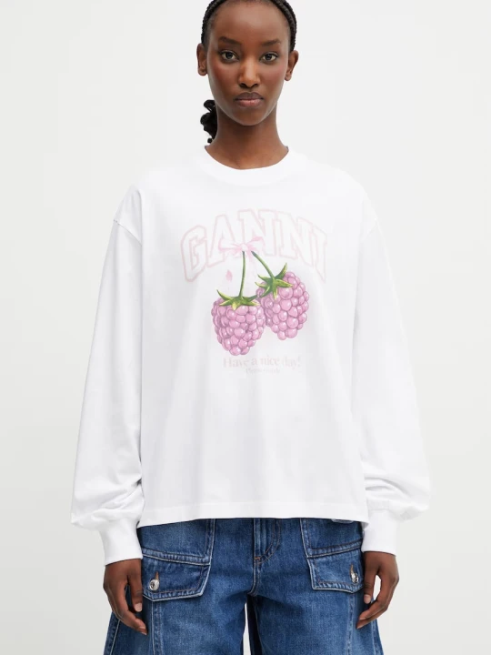 Zdjęcie produktu GANNI longsleeve damski bawełniany