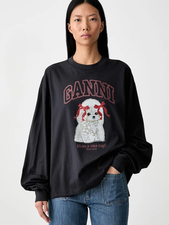 Zdjęcie produktu GANNI longsleeve damski bawełniany