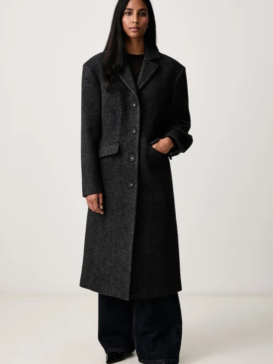 Zdjęcie produktu GANNI Peacoat płaszcz z wełną damski