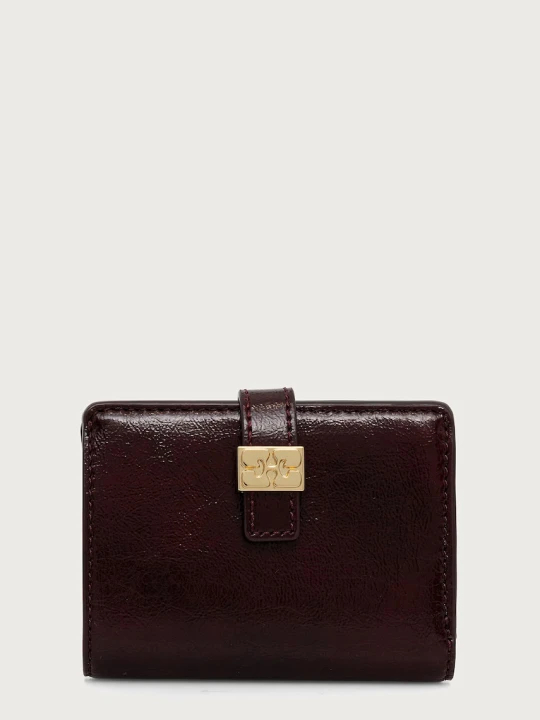 Zdjęcie produktu GANNI Slim Card Holder Deep Shine portfel z imitacji skóry damski