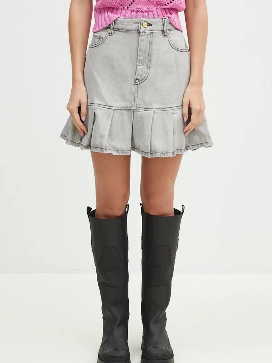 Zdjęcie produktu GANNI spódnica jeansowa Future Denim Pleated Mini Skirt