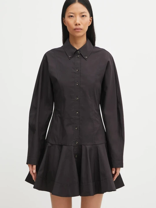 Zdjęcie produktu GANNI sukienka Stretch Cotton Buttoned Mini