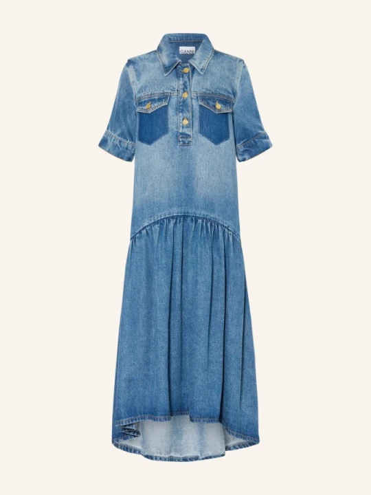 Zdjęcie produktu Ganni Sukienka W Stylu Jeansowym blau NIEBIESKI