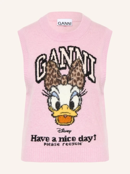 Zdjęcie produktu Ganni Sweter Bez Rękawów rosa beżowy