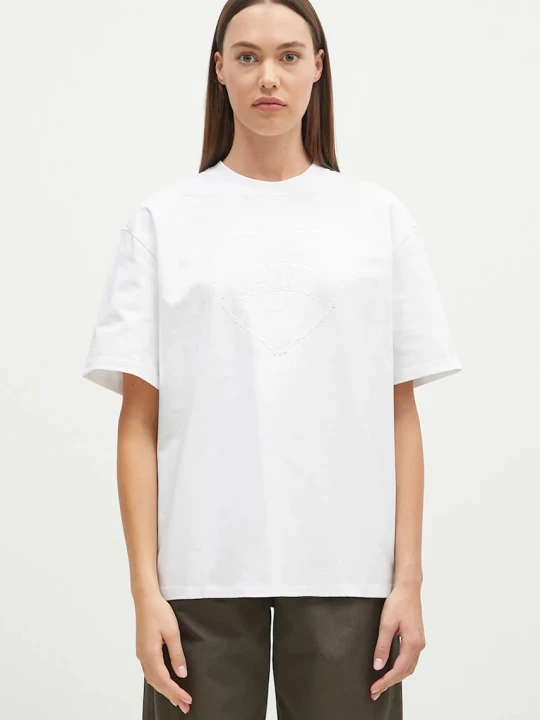 Zdjęcie produktu GANNI t-shirt bawełniany Heavy Cotton Drop Shoulder Heart