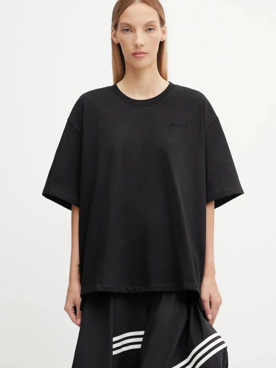 Zdjęcie produktu GANNI t-shirt bawełniany Heavy Cotton Drop Shoulder Open Back