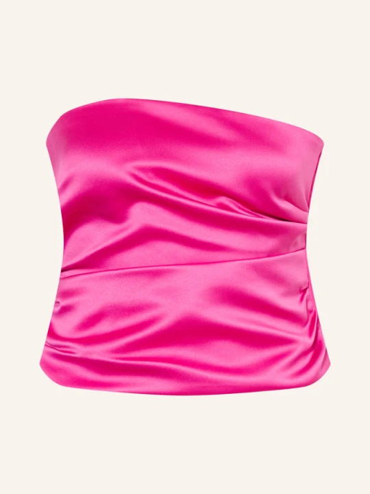 Zdjęcie produktu Ganni Top Z Odkrytymi Ramionami Z Satyny pink