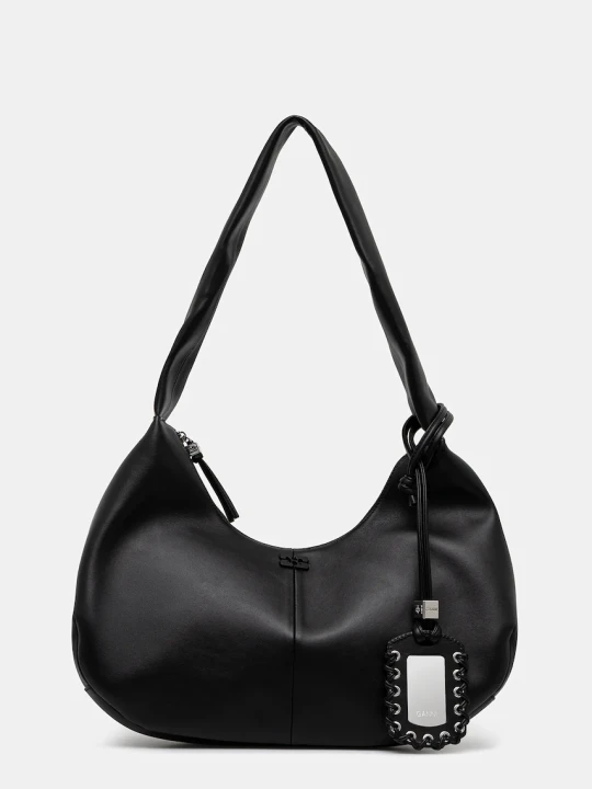 Zdjęcie produktu GANNI torebka skórzana Hobo Medium