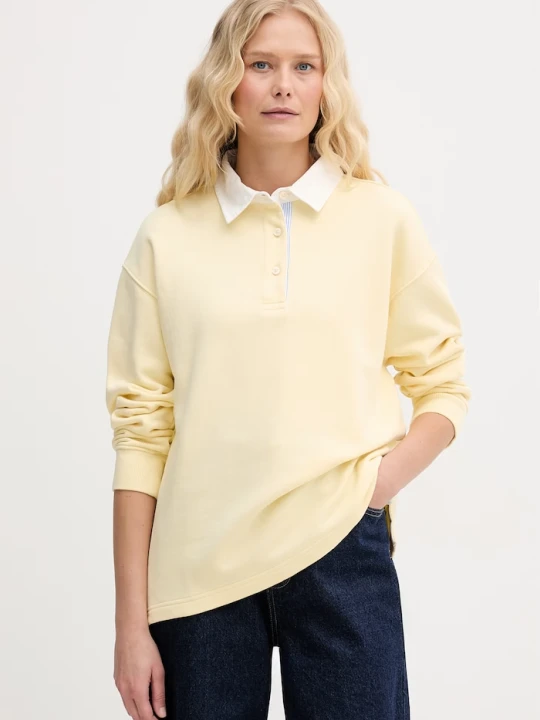 Zdjęcie produktu Gant bluza damska bawełniana żółty