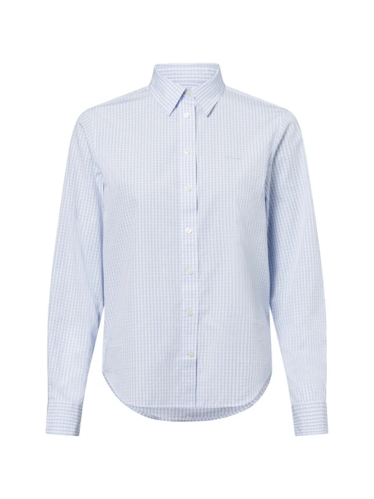 Zdjęcie produktu Gant bluzka koszulowa - Reg Poplin Gingham Kobiety Bawełna niebieski