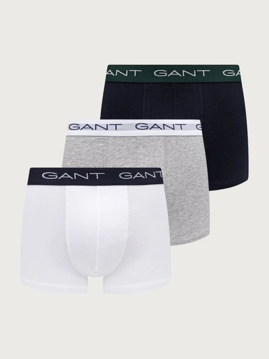 Zdjęcie produktu Gant bokserki męskie bawełniane z elastanem 3-pack biały