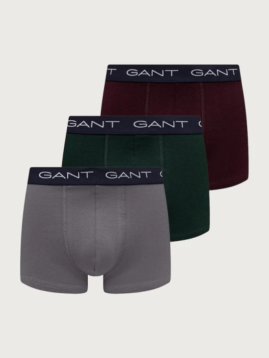 Zdjęcie produktu Gant bokserki męskie bawełniane z elastanem 3-pack bordowy