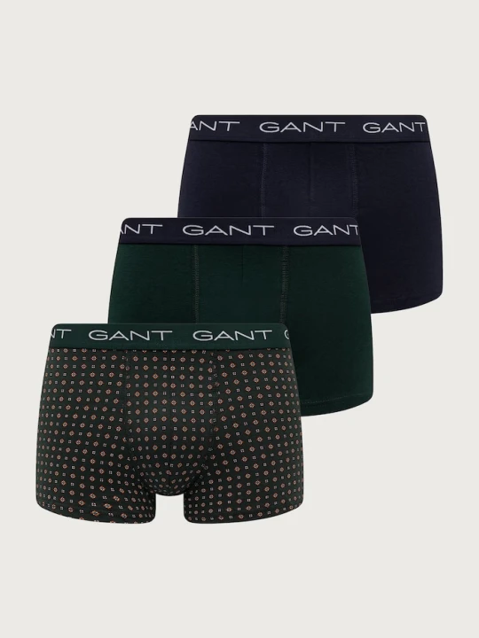 Zdjęcie produktu Gant bokserki męskie bawełniane z elastanem 3-pack zielony