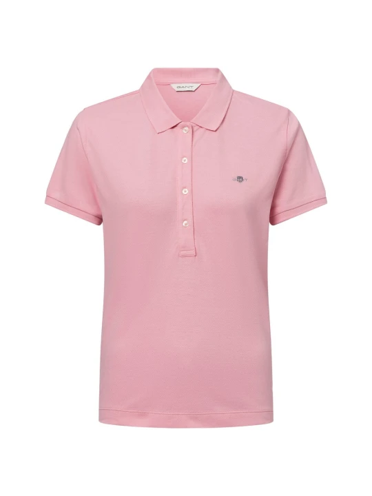 Zdjęcie produktu Gant koszulka polo - SLIM SHEILD CAP SLEEVE Kobiety Bawełna różowy