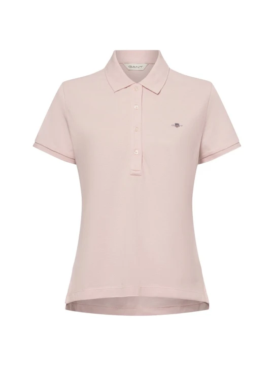 Zdjęcie produktu Gant koszulka polo - SLIM SHEILD CAP SLEEVE Kobiety Bawełna różowy