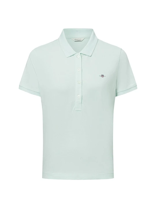 Zdjęcie produktu Gant koszulka polo - SLIM SHEILD CAP SLEEVE Kobiety Bawełna zielony