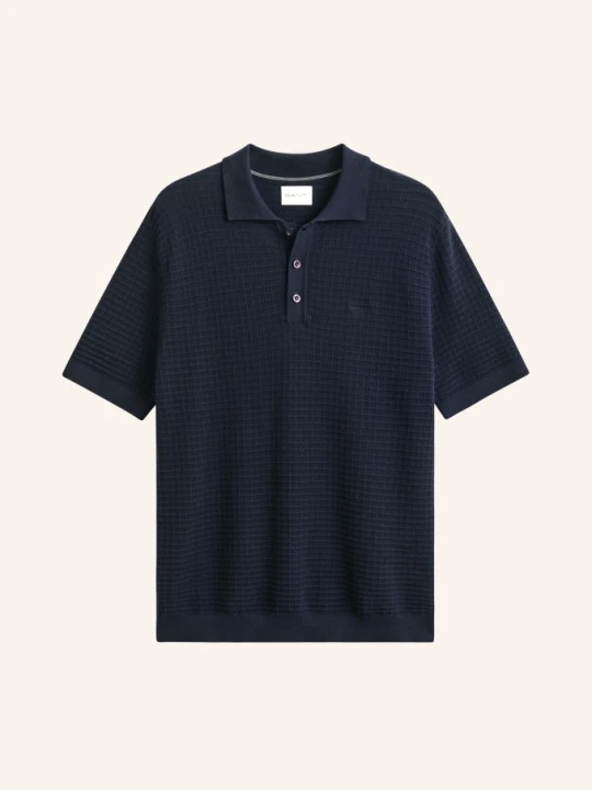 Zdjęcie produktu Gant Dzianinowa Koszulka Polo blau GRANATOWY