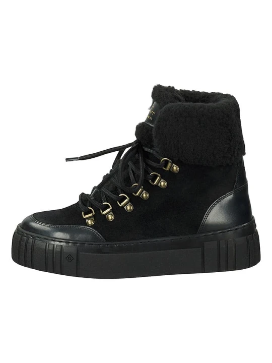 Zdjęcie produktu GANT Footwear Skórzane botki zimowe "Snowmont" w kolorze czarnym rozmiar: 40