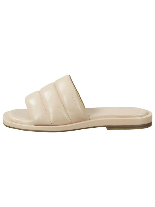 Zdjęcie produktu GANT Footwear Skórzane klapki "Khiria" w kolorze beżowym rozmiar: 41