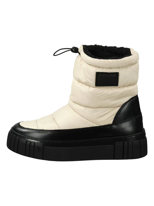 Zdjęcie produktu GANT Footwear Skórzane kozaki zimowe "Snowmont" w kolorze czarno-białym rozmiar: 42