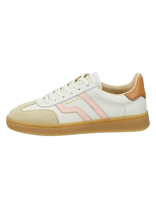 Zdjęcie produktu GANT Footwear Skórzane sneakersy "Cuzima" w kolorze jasnobrązowo-kremowo-jasnoróżowym rozmiar: 41