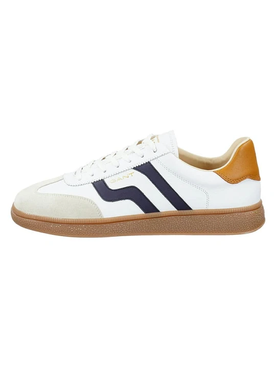 Zdjęcie produktu GANT Footwear Skórzane sneakersy "Cuzmo" w kolorze biało-granatowo-jasnobrązowym rozmiar: 41