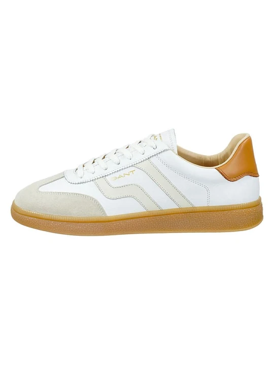 Zdjęcie produktu GANT Footwear Skórzane sneakersy "Cuzmo" w kolorze biało-kremowo-jasnobrązowym rozmiar: 44