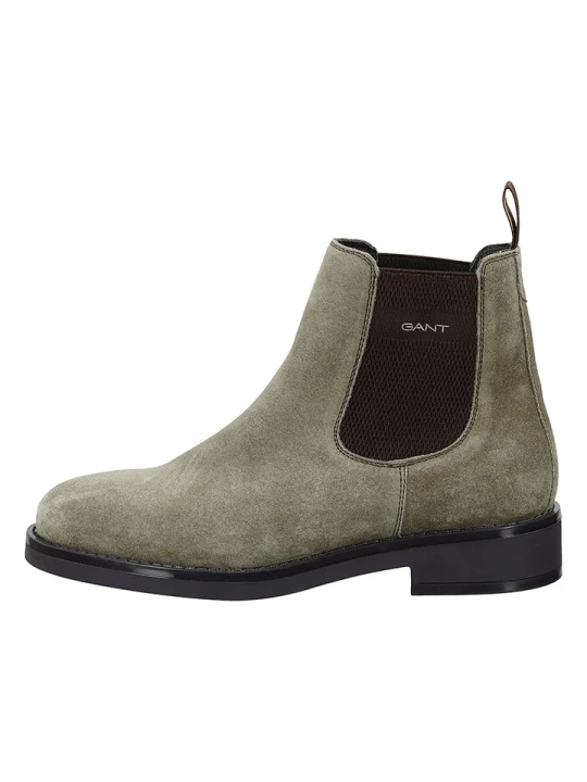 Zdjęcie produktu GANT Footwear Skórzane sztyblety "Prepdale" w kolorze szarobrązowym rozmiar: 45