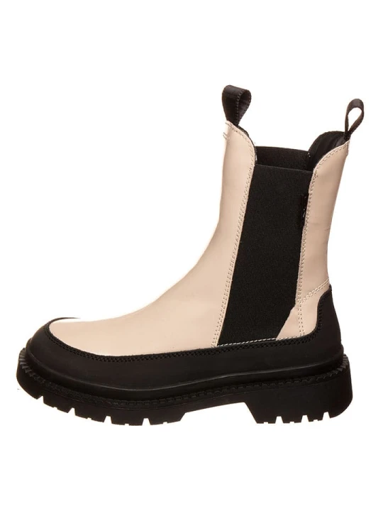 Zdjęcie produktu GANT Footwear Skórzane sztyblety w kolorze beżowo-czarnym rozmiar: 39