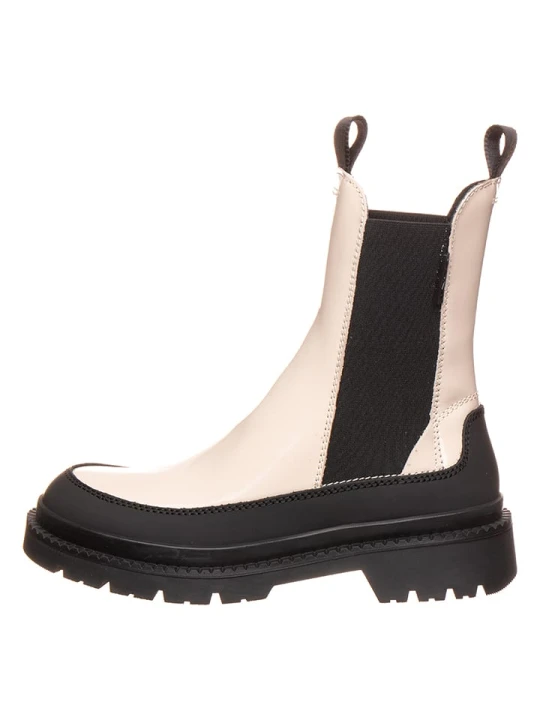 Zdjęcie produktu GANT Footwear Skórzane sztyblety w kolorze czarno-beżowym rozmiar: 41