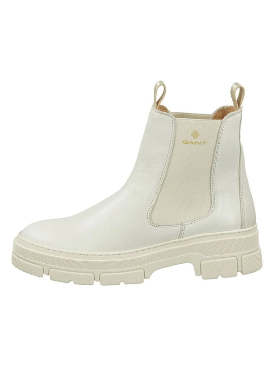 Zdjęcie produktu GANT Footwear Skórzane sztyblety "Monthike" w kolorze kremowym rozmiar: 41