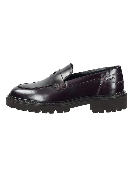 Zdjęcie produktu GANT Footwear Skórzane trzewiki "Ivyhill" w kolorze bordowym rozmiar: 40