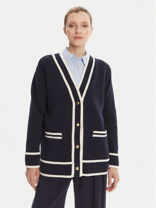 Zdjęcie produktu Gant Kardigan 4805340 Granatowy Relaxed Fit