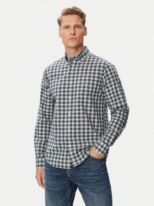 Zdjęcie produktu Gant Koszula 3263002 Zielony ciemny Regular Fit