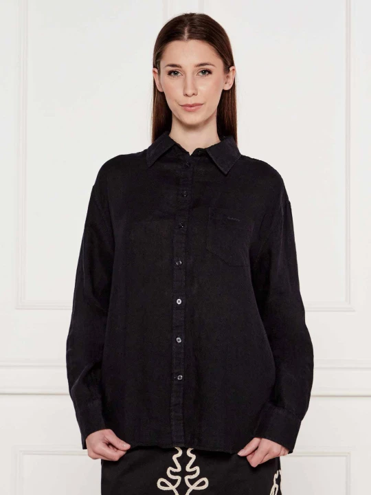 Zdjęcie produktu Gant Lniana koszula | Relaxed fit czarny