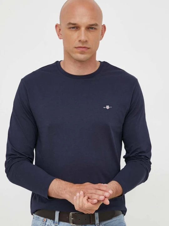 Zdjęcie produktu Gant longsleeve bawełniany granatowy