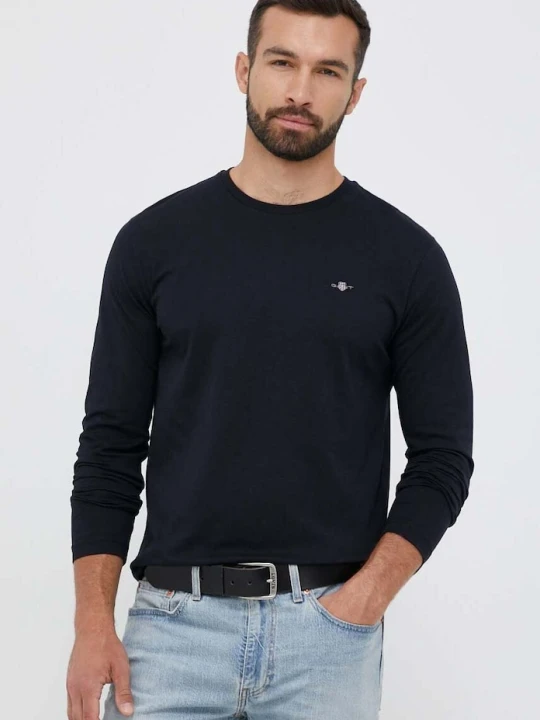 Zdjęcie produktu Gant longsleeve bawełniany czarny