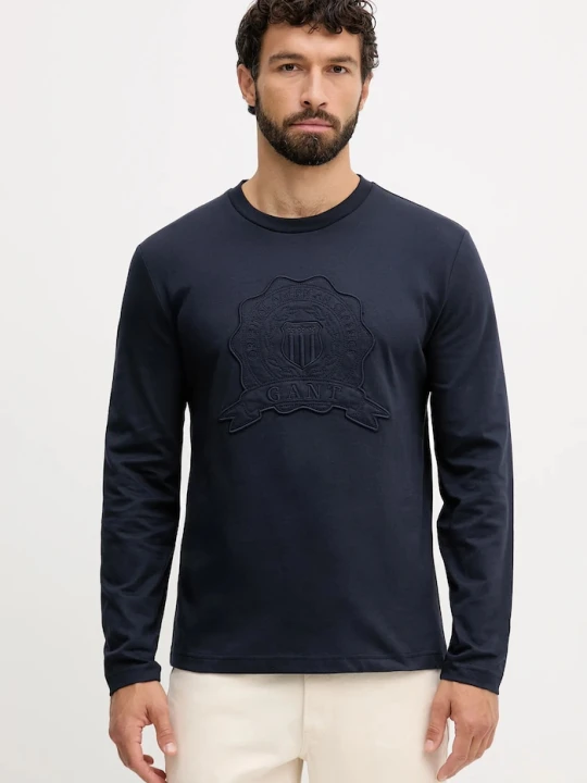 Zdjęcie produktu Gant longsleeve bawełniany granatowy
