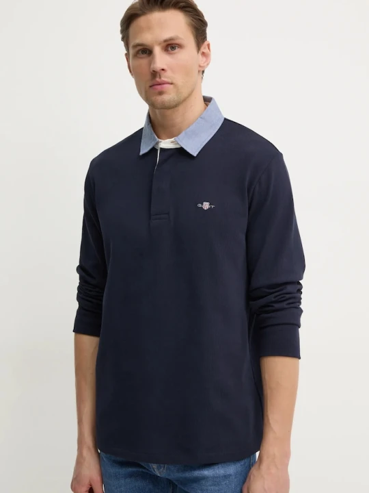 Zdjęcie produktu Gant longsleeve bawełniany granatowy