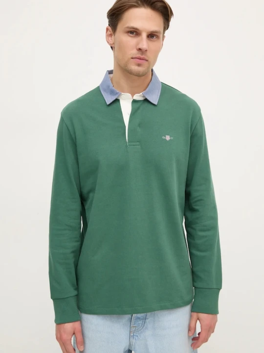 Zdjęcie produktu Gant longsleeve bawełniany zielony