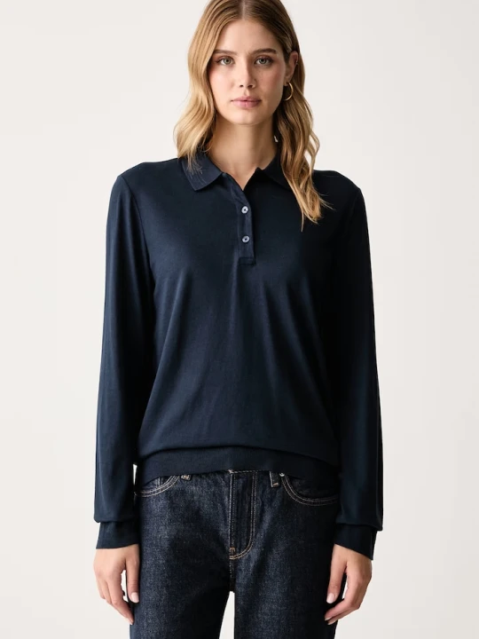 Zdjęcie produktu Gant longsleeve damski z modalem granatowy