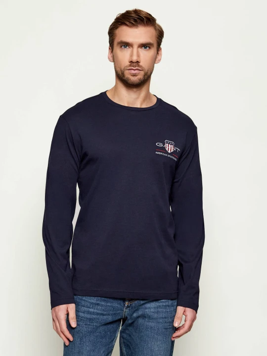 Zdjęcie produktu Gant Longsleeve MEDIUM ARCHIVE SHIELD | Regular Fit granatowy