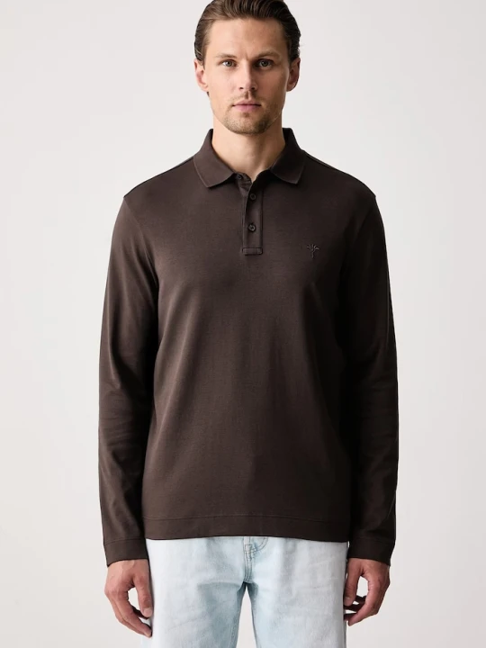 Zdjęcie produktu Gant longsleeve męski bawełniany brązowy