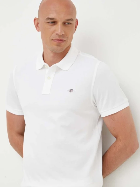 Zdjęcie produktu Gant polo męskie bawełniane biały