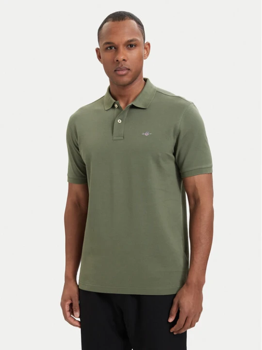 Zdjęcie produktu Gant Polo Shield 2210 Zielony ciemny Regular Fit