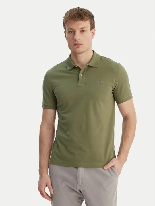 Zdjęcie produktu Gant Polo Shield 2220 Zielony Slim Fit