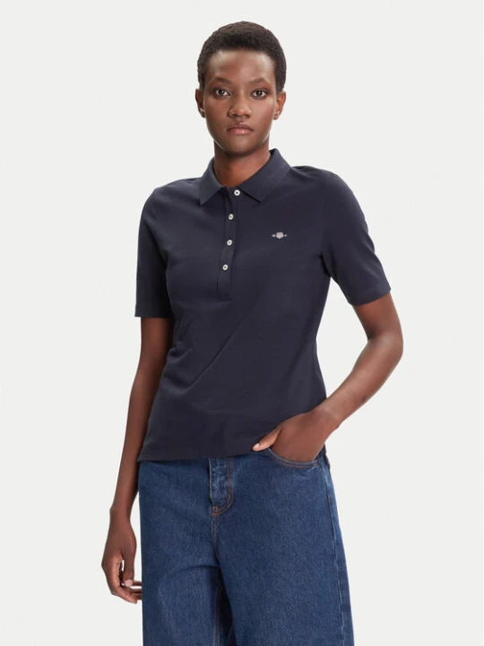 Zdjęcie produktu Gant Polo Shield 4202231 Granatowy Slim Fit