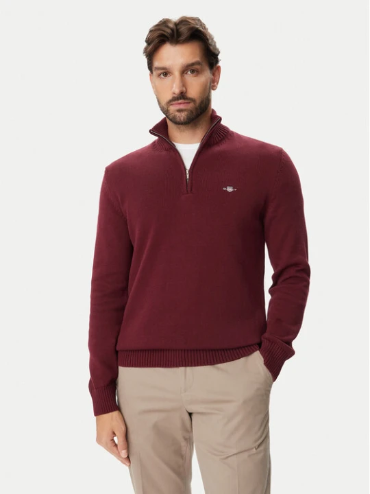 Zdjęcie produktu Gant Sweter 8030170 Bordowy Regular Fit