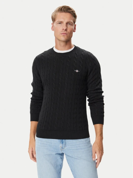 Zdjęcie produktu Gant Sweter 8050601 Czarny Regular Fit